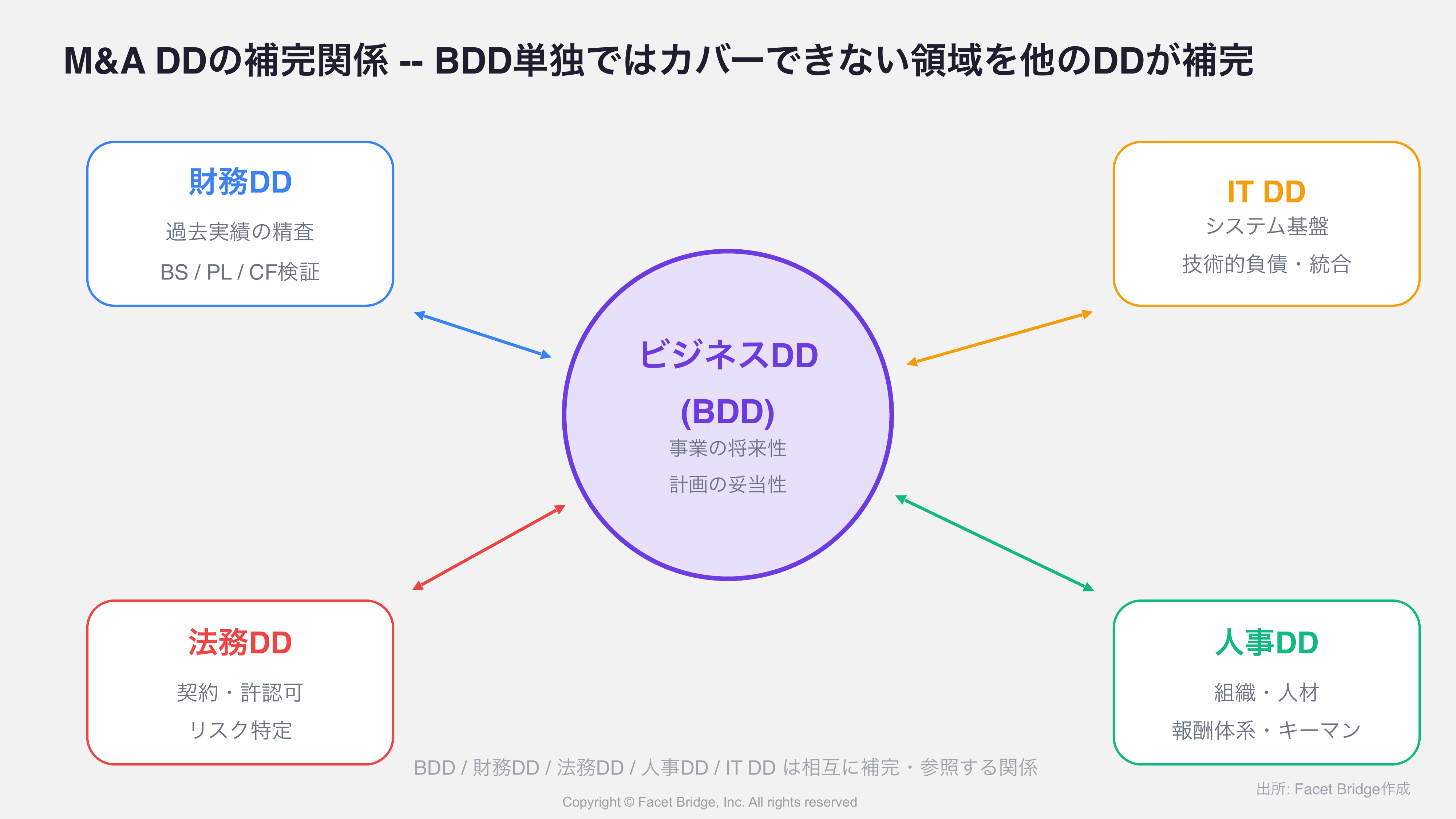 図: DDレポートの基本構成 -- 6セクションの構造
